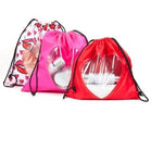 NEW Oprah Set of 3 Carry-all bags with clear heart window - OUT OF STOCK - Coming Soon ! Designed by Sara Kaplan - Gorgeous Lips Designed by Sara Kaplan