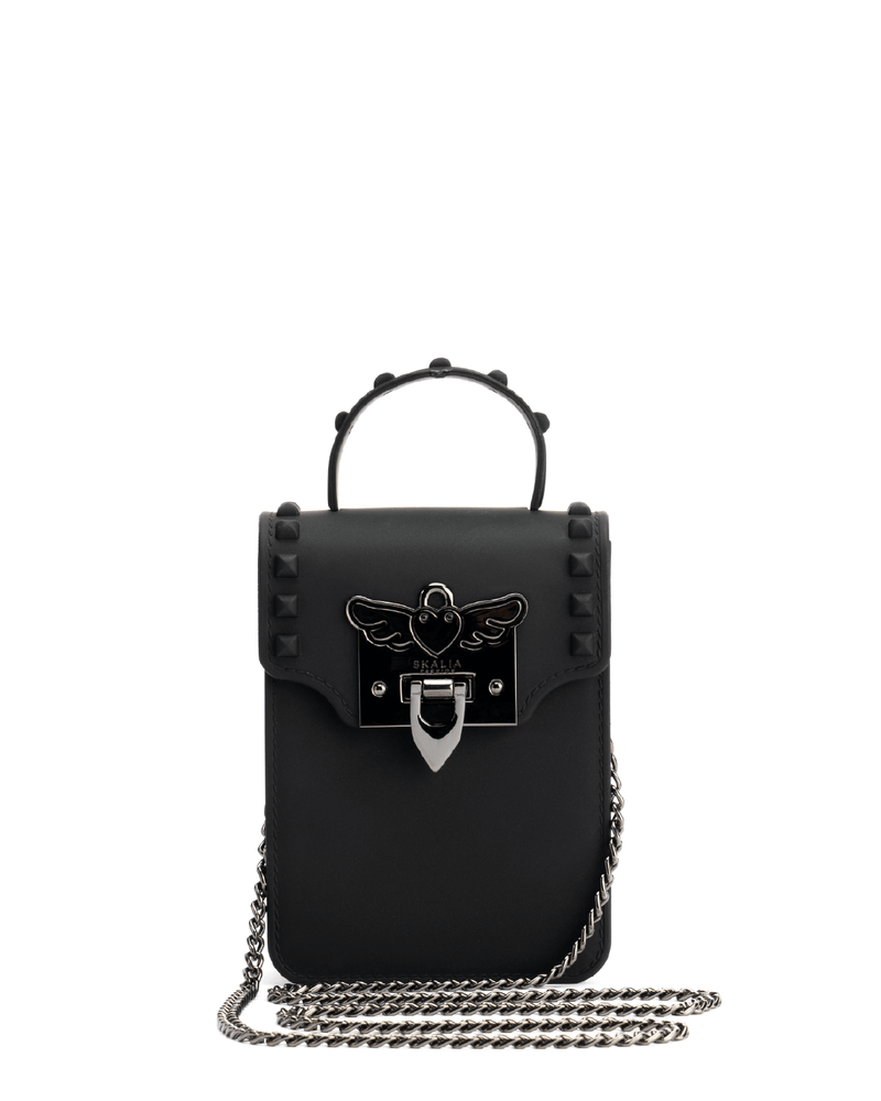 Demi Jelly Cross-Body Phone Bag - Black
