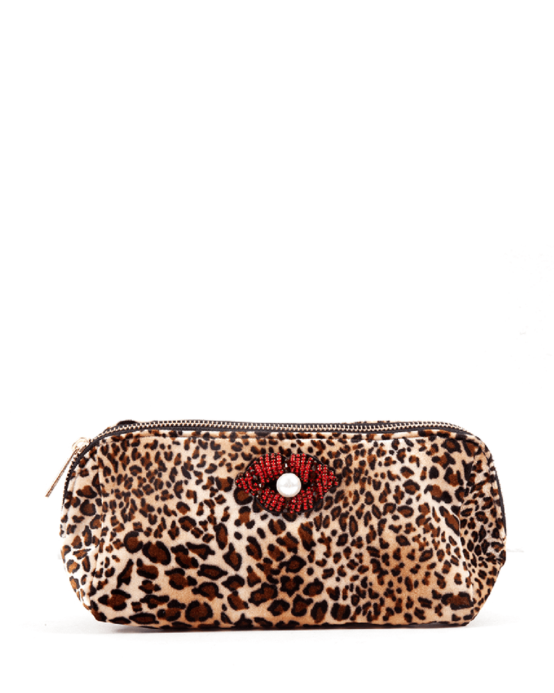 Venus Velvet Cosmetic Bag Small - Leopard