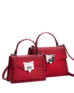 Anna Jelly Cross-Body Handbag - Red / Large and Medium