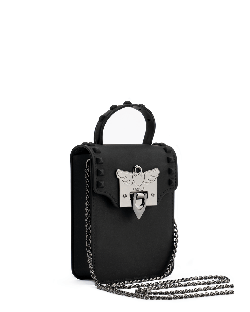 Demi Jelly Cross-Body Phone Bag - Black