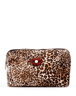 Venus Velvet Toiletry Bag Large - Leopard